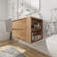Meuble-lavabo mural simple 29,7 po avec plateau en gel Livleen-2145307516
