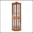 Exquisite Lighted Corner Cabinet With Adjustable Shelves And Carved Decoration-1067051865