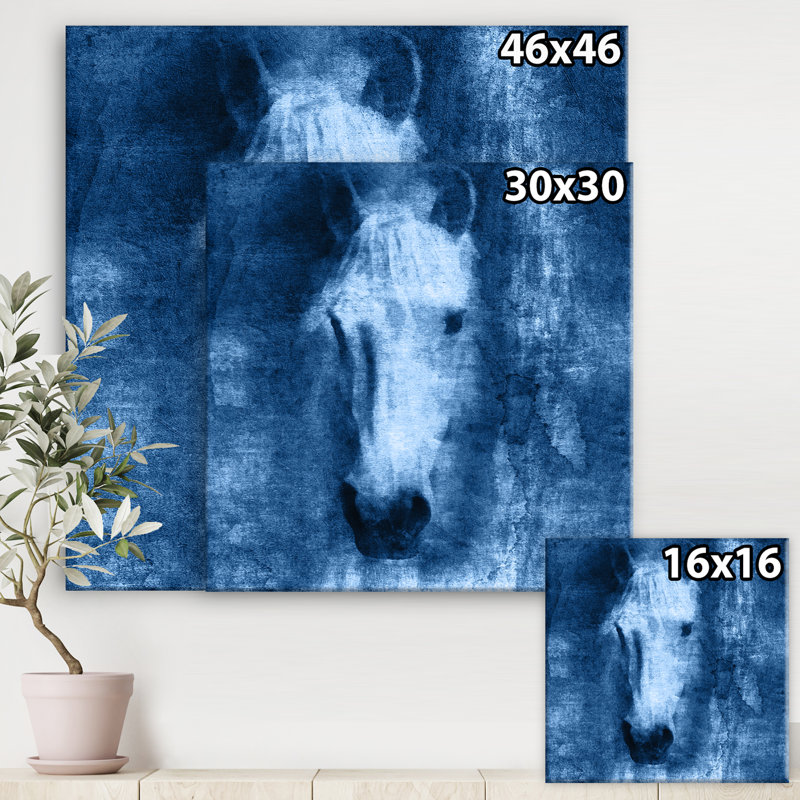 «Farmhouse Horse», reproduction d'art sur toile, H 16 po x l 16 po x P 1 po, Toile tendue
