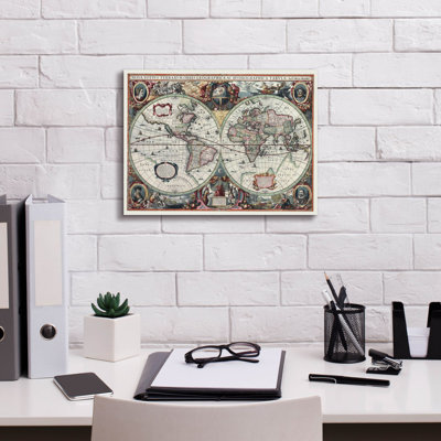 «Aleska Nova Totius Terrarum Or bis Tabula» par Hines, art mural sur toile
