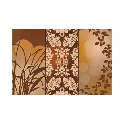 Bronze Filigree 1 Piece Wrapped Canvas Wall Art
