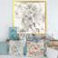 «Indigold Gray Peony II», reproduction d'art sur toile-48346769-48346771