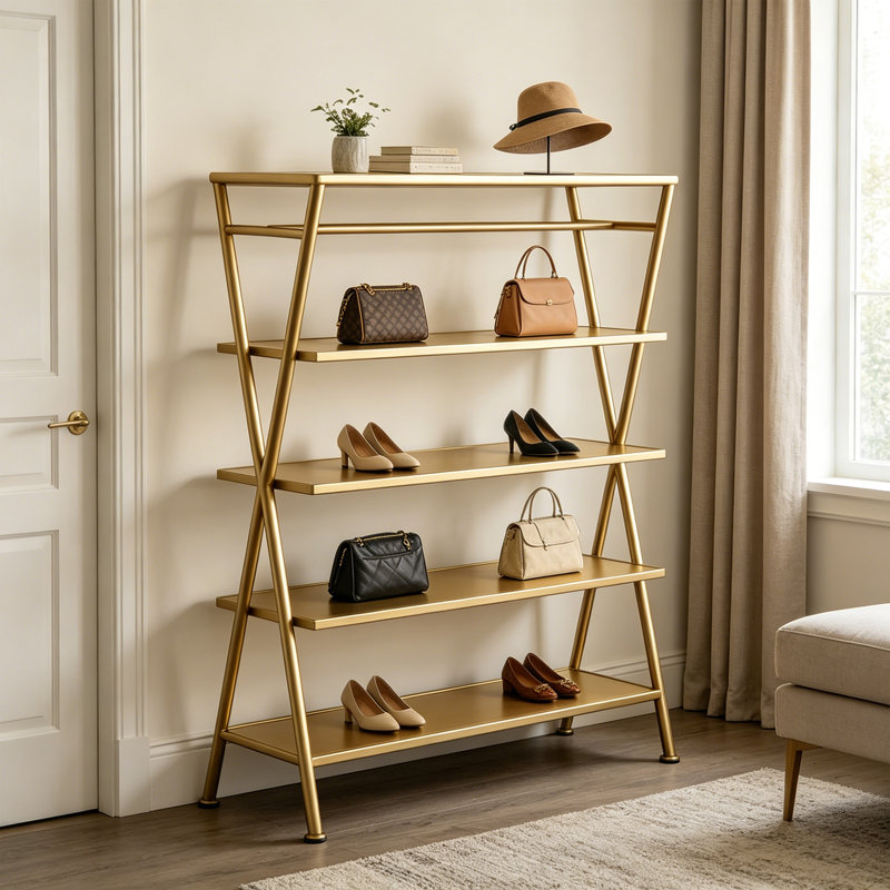 Étagère en métal, (5 tablettes) H 59,06 po x l 39,37 po x P 11,81 po