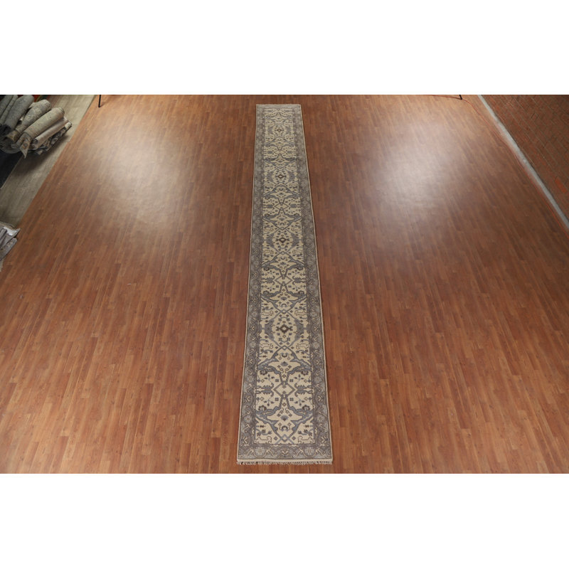 Handmade Oushak Runner Rug 3x20
