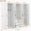 Armoire de chambre à coucher avec 6 grands tiroirs Joelle, gris-122531425