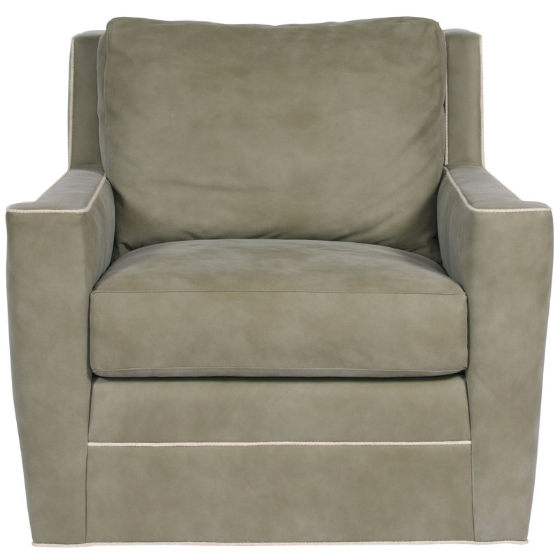 Brookford Swivel Armchair, Regent Mink Genuine Leather
