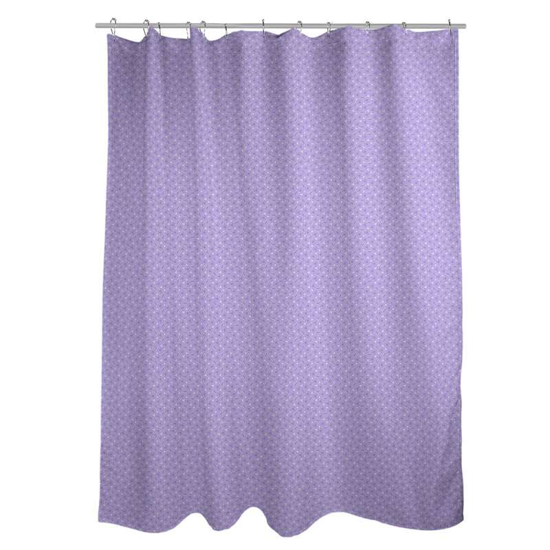 Rideau de douche simple hexagonal classique, Mauve pastel