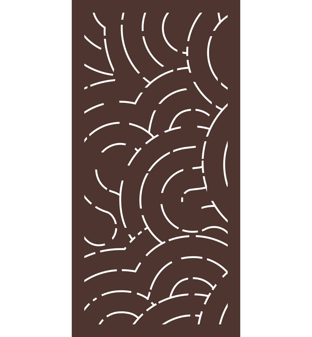 48'' H x 24'' W Brown Composite Fence Panels OUTDECO