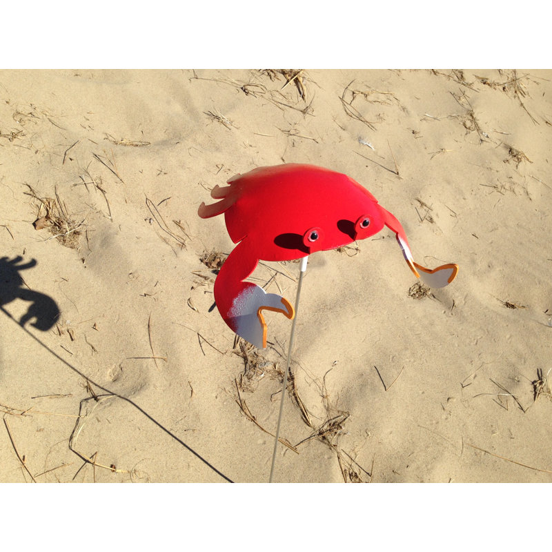Art de jardin crabe, Rouge