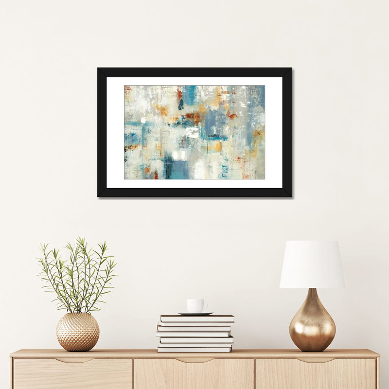 «Layers of Connection», reproduction sur toile, H 16 po x l 24 po x P 1 po, Papier d'art encadré noir, Blanc