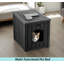 Maison pour chat en résine de 24 po x l 21 po x H 18 po, abri durable et isolé pour le jardin, le patio et la cour-1085054397