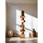 Sculpture moderne en bois de bouleau abstrait et minimaliste