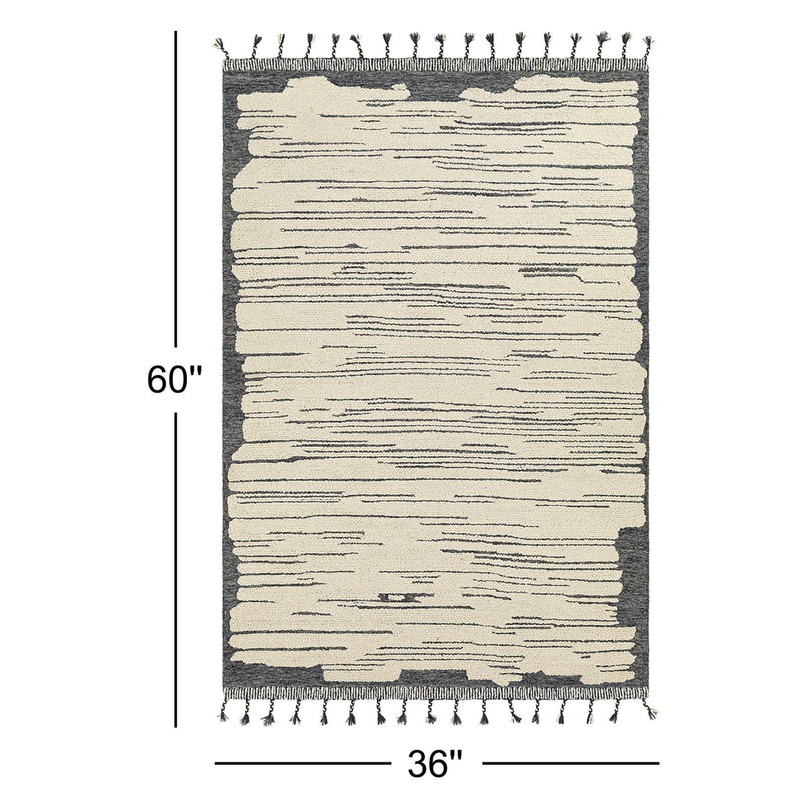 Lumia Hand Tufted Wool Rug, Rectangle 3' x 5'