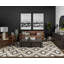  Table de bout contemporaine 24 "gris ardoise et pierre noire