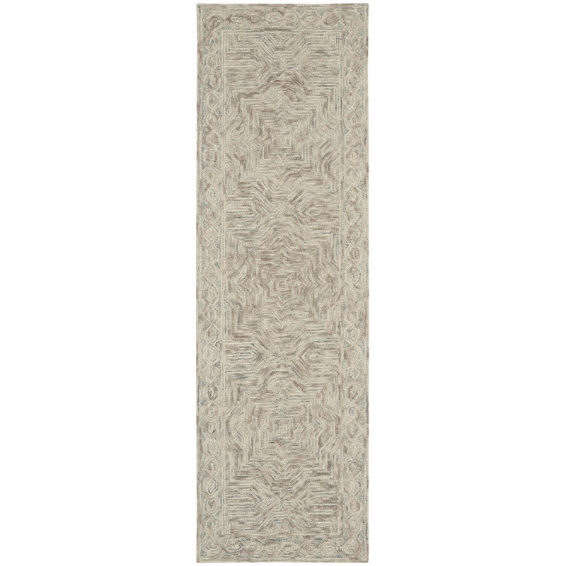 Farhaad 2'3" x 7'6" Blue Ivory Bohemian Indoor Rug, Runner 2'3" x 7'6"
