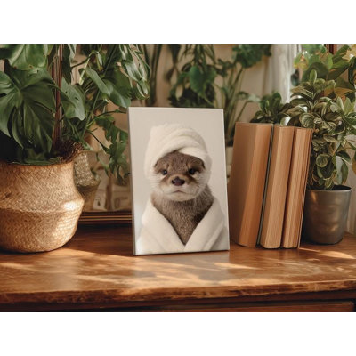 Reproduction d'art sur toile de bébé loutre