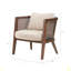 Chaise d'appoint, finition bois de noyer