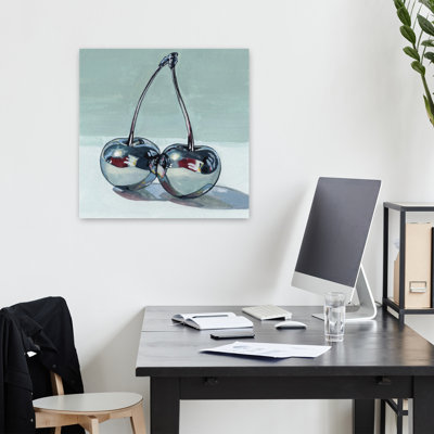 Metallic Cherries Contemporary Art