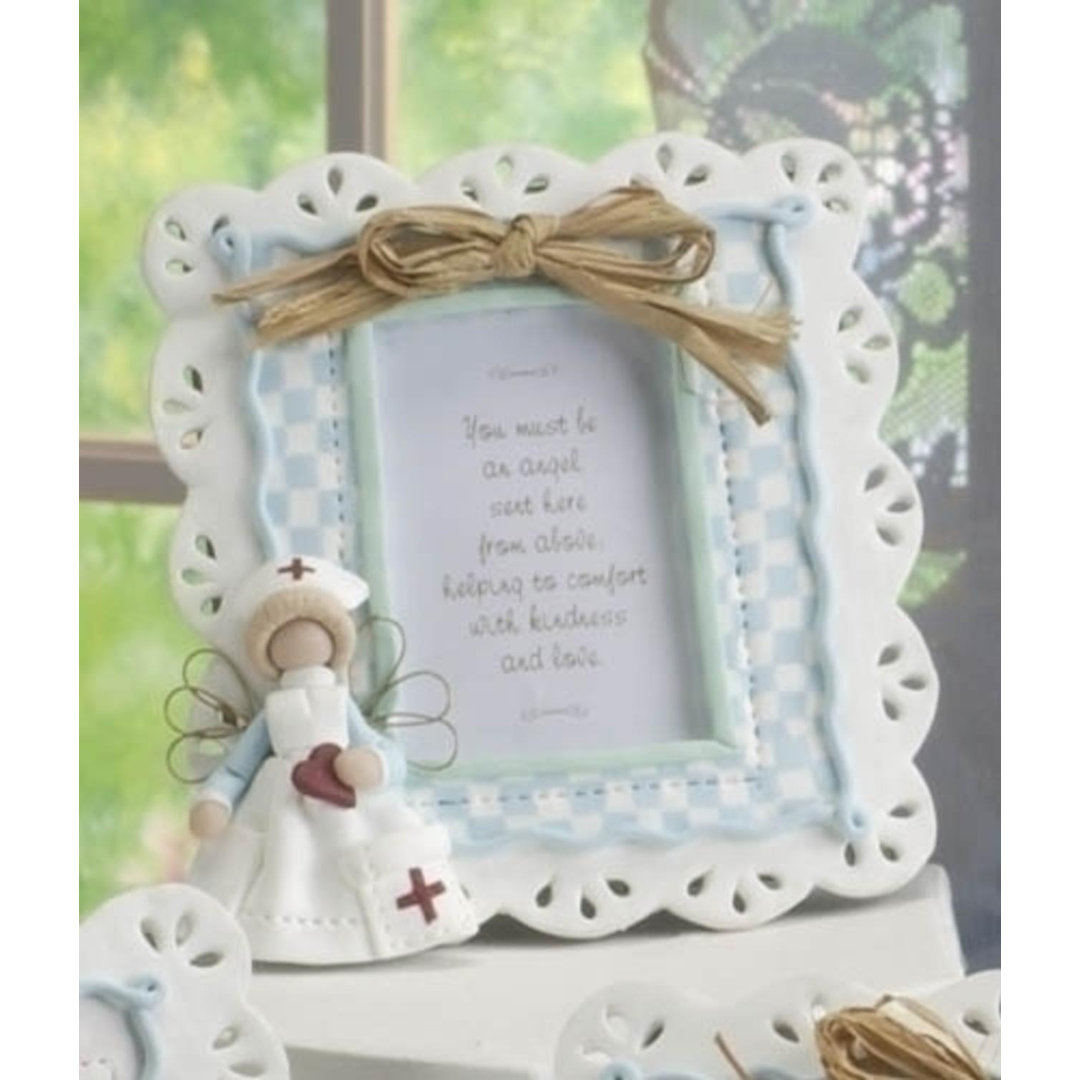Angel Nurse Heavenly Angel 2"x3" Photo Picture Frames (Set of 6) The Holiday Aisle®