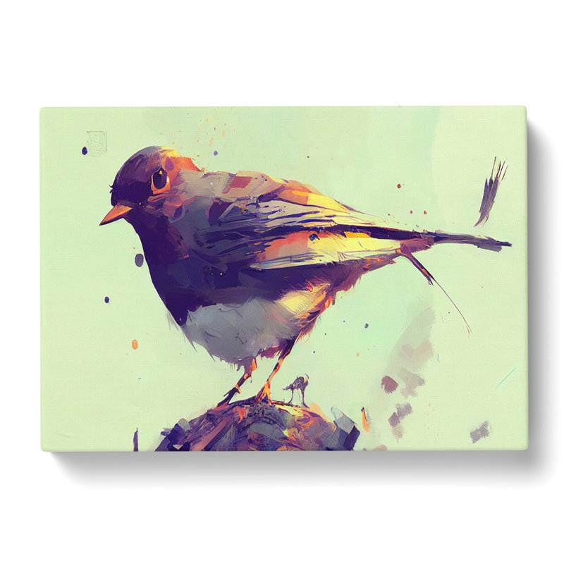 Robin Bird Art Painting Vol.2 - Wrapped Canvas, 35cm H x 50cm W x 3cm D