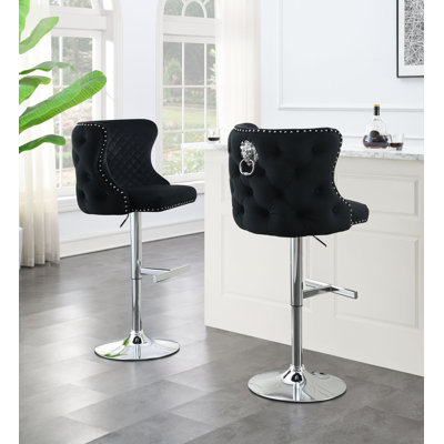 Tabouret de bar en velours