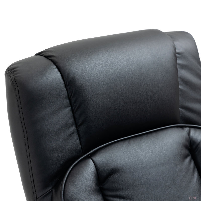 Amardo Faux Leather Recliner, Black