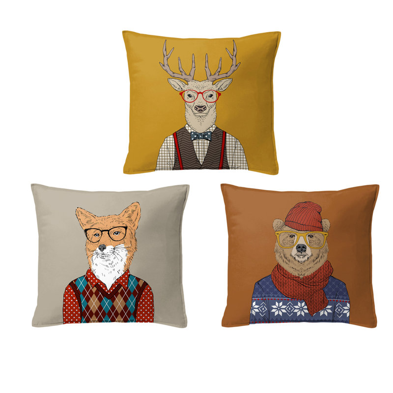 Cotton Square Throw Pillow Cover & Insert