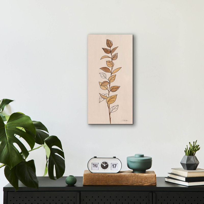 Art mural en verre épique «Farm Branch 2» par Silvia Vassileva, 12 po x 24 po, H 24 po x l 12 po