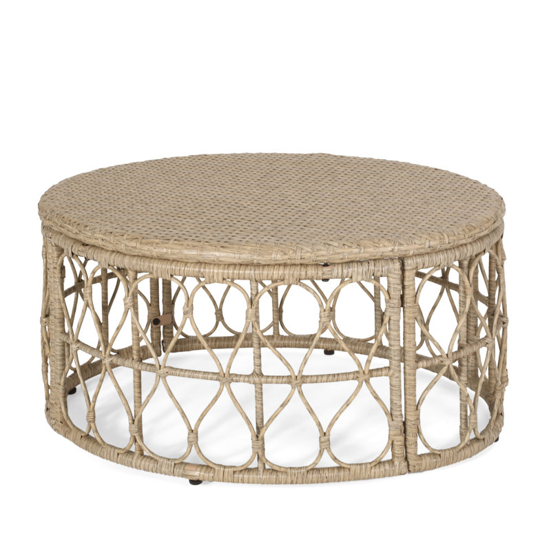 Charming Brown Outdoor Coffee Table, , 31.6"W X 25.02"D 15.51"H, Style, 225 Lbs Capacity , Brown, Weight Tolerance