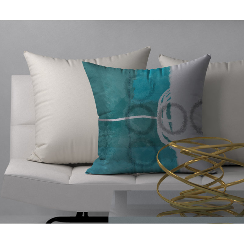 Abstract Throw Pillow, 24" H x 24" W