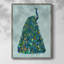 «Christmas Peacock Christmas Tree», reproduction encadrée - bois massif-792690917