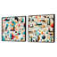 Daichi - Ensemble de 2 collages carrés à formes abstraites-101847412-101847415