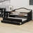 Modern Upholstered Daybed with Trundle and Storage Drawers, Button-Tufted Backrest-196352781