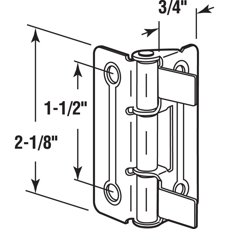 Bi-Fold Door Hinges, Brass Plated, for Bi-Fold Doors (1 Pair)
