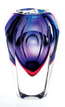 Pot de table en verre 9" slice mauve vase