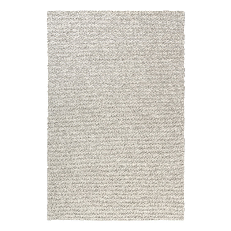 Contemporary Solid Striped Hand-Made Hand-Woven 100% Wool Area Rug