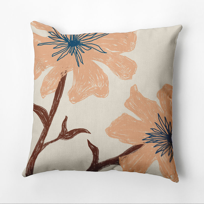 Housse et insert de coussin extérieur d'extérieur, 18 po x 18 po, Orange