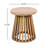 Outdoor Acacia Wood Patio Side Table, Round Coffee Table For Backyard, Lawn, Balcony,Light Teak-1924584551
