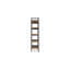 Tey Bookcase, 5 Display Shelves, Brown Mango Wood, Grey Metal Frame
