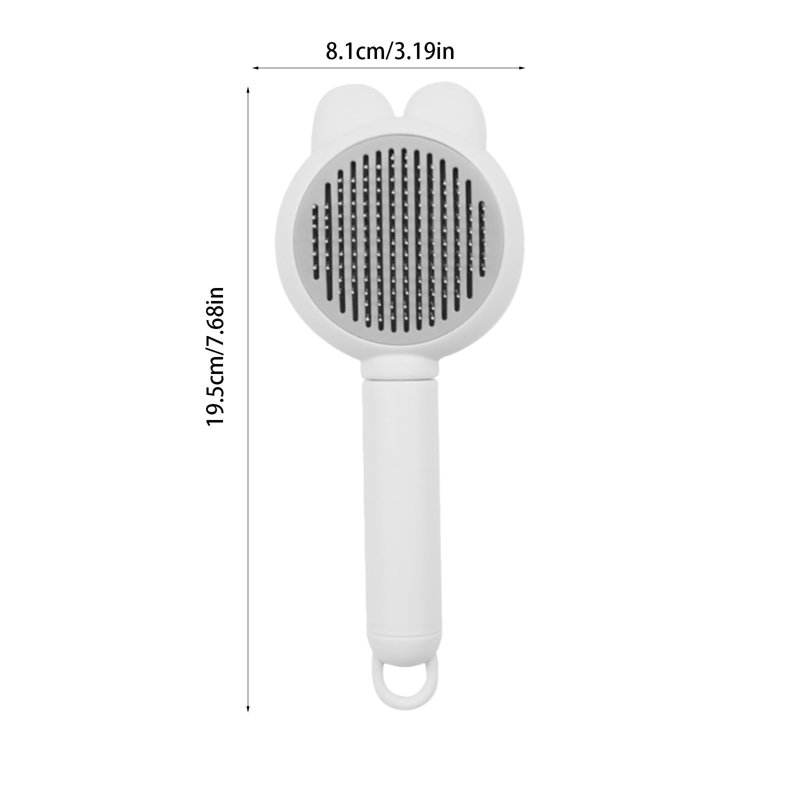 Brosse autoportante pour toilettage pour animaux de compagnie, 7,68 x 3,19 pouces, blanc, Blanc