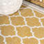 Tapis d'intérieur / extérieur jaune / crème Trebol-77342768
