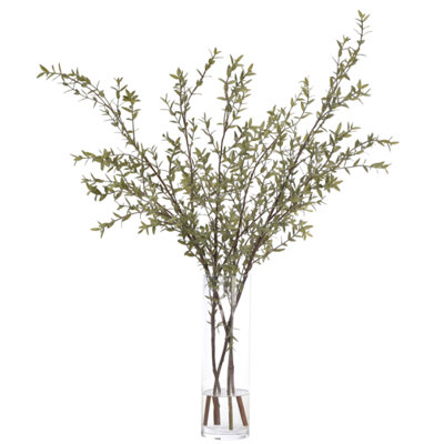 Eucalyptus Branch, Green, Glass Vase, 31wx32dx41h