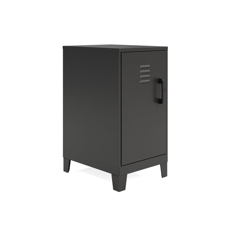 Black Metal 30.5" High Storage Locker Cabinet