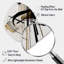 Noir, blanc et or Expression I - Horloge murale abstraite de forme unique en métal, impression d'horloge murale asymétrique moderne-106199227