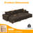 7 Seater Oversized Modular Sofa Extra Deep Cloud Corduroy Sectional Couch With Ottoman Chaise-1033832108
