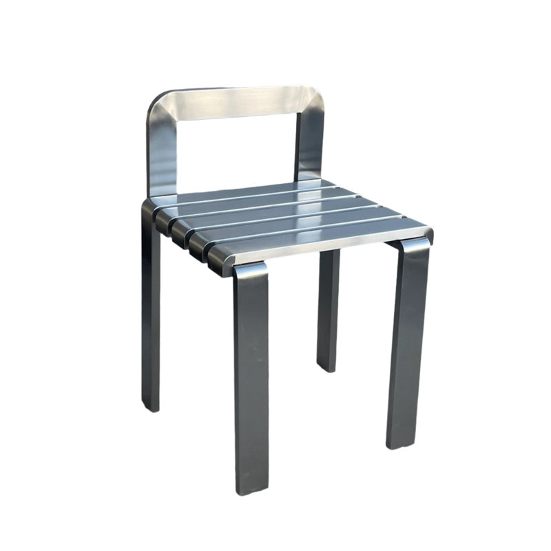 Chaise en métal argenté Oribe
