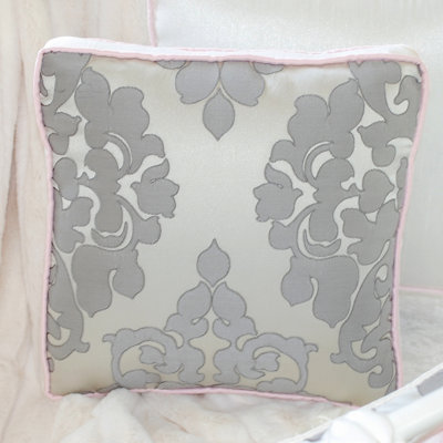 LuLu Appliqued Cotton Blend Throw Pillow