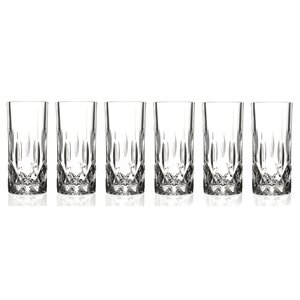 Opera Gold Rim 11 fl. oz. Crystal High Ball Set (4-Piece)