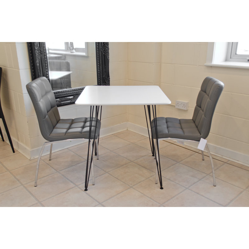 Maguire 2 - Person Dining Set, Grey, White