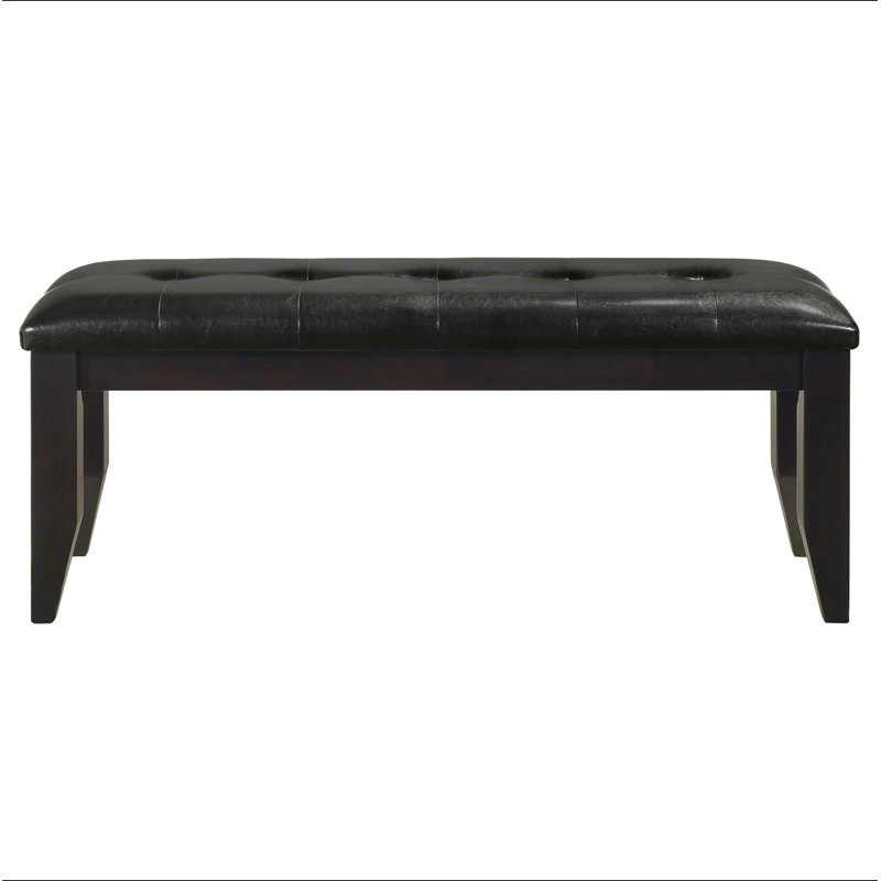 Cappuccino and Black Upholestered Dining Bench
